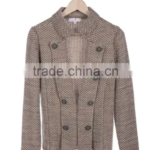 Ladies Knitted Buttoned Winter Jacket Mixed Color High Quality Knitwear Producer in Turkey Casual Knit Jacket Supplier in Turkey thumbnail-4