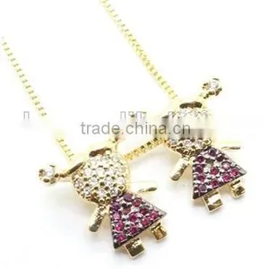 925 Silver Doll Pendant Necklace thumbnail-2