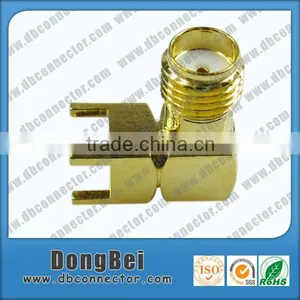 50ohm SMA Female Right Angle Connector for PCB Mounting thumbnail-1