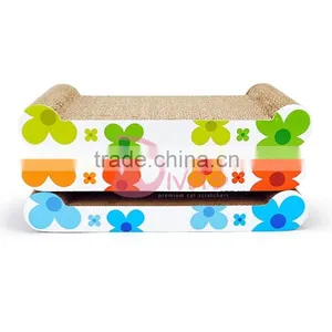 Eco-friendly Cat Toys Corrugated Paper Board Sunflower Cat Scratch Board thumbnail-1