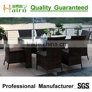 Outdoor Rattan Dining Table Chairs thumbnail-1