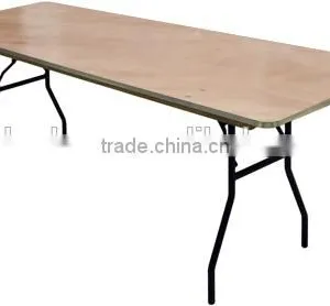 Rectangle Wooden Folding Table thumbnail-1