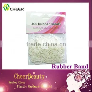 White Mini Rubber Bands Ring thumbnail-1