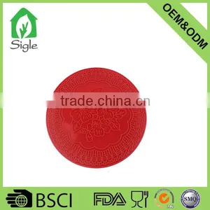Flower Round Silicone Cup Mat Tea Cup Holder Coffee Cup Mat thumbnail-1