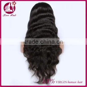 Body Wave Wigs 100% Unprocessed European Straight Human Hair Lace Front Wig For Black Women Full Lace Human Hair Wig With Bangs thumbnail-3
