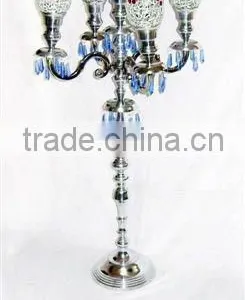 5 Arms Crystal Candelabras,80cm H Crystal Wedding Candelabras Centerpieces thumbnail-2