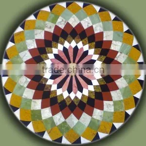 Marble Inlay Flooring , Marble Medallion ,Stone Mosaic Medallion thumbnail-1