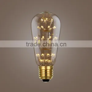 2016 New Vintage Led Firework Filament Bulbs T30/G95/ST64/ST58 Edison Style Led Bulb Decorative E27 E26 thumbnail-3
