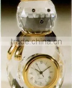 2016 Lovely & Fashionable Snowman Shape Crystal Clock thumbnail-1