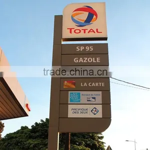 Outdoor Double Side Advertising Steel Led Pylon Sign thumbnail-3