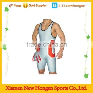 Youth Quick Dry Spandex Wrestling Singlets Breathable Running Singlet thumbnail-1