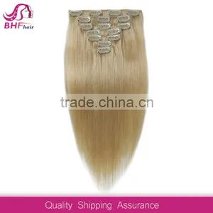 Hot Sale In Europe 100 Remy Best Real Cheap Human Clip In Hair Extensions thumbnail-5