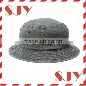 Demin Jeans Cotton Sun Fishing Floppy Bucket Hat Cap thumbnail-1