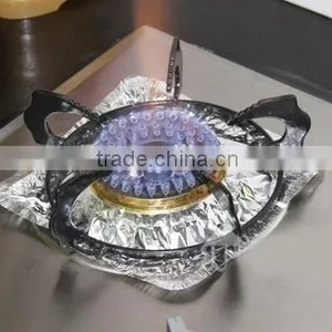 Kitchen Cleaning 27x27cm Disposable Aluminium Foil Gas Protector thumbnail-2