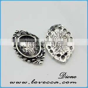 DIY Kits- 25mm Round Trays, Glass, and Chains. Photo Pendant Trays Cabochon Kits. Vinatge-Antique Bezel Settings thumbnail-6