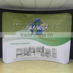 Most Popular Curve Back Wall Booth Display Tension Fabric Display thumbnail-3