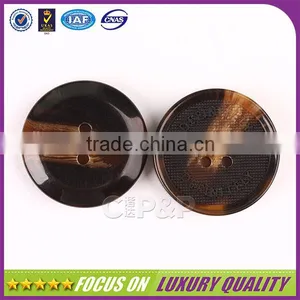 4 Holes Brown Customized Logo Engraved Sewing Resinic Buttons thumbnail-5