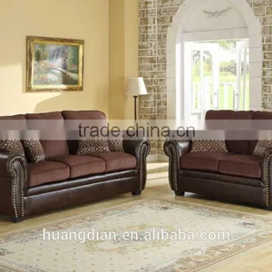 French Style Modern Sofa Design Leather Home or Hotel Living Room Sofa Set thumbnail-1