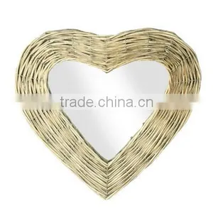 New Design Natural Heart Shape Willow Mirror for Christmas thumbnail-1