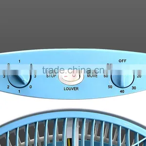 12 Inch Simple Design Electric Plastic Blue Box Fan thumbnail-4