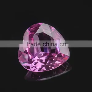 High Quality Brilliant Synthetic Ruby#3 Heart Shape 8.00mm Dark Pink Corundum thumbnail-3