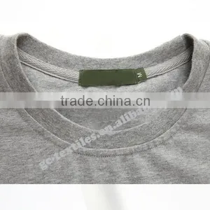 Custom Printed Round-collar Men's Malange Grey Long Sleeve T-shirts thumbnail-5
