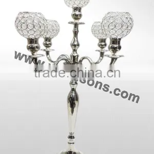 Crystal Tall Candlesticks thumbnail-1