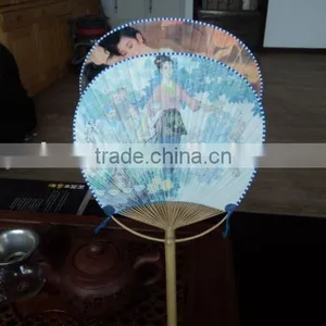 The Lowest Price Craft Bamboo Fan With Many Colour Wholesale thumbnail-1