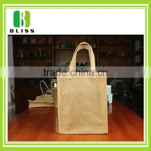 China Manufacture Recycled Foldable Jute Shopping Bag thumbnail-2