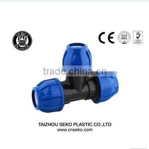 Top Supplier PN16 pp Compression Fittings Plastic Fluid Quick Pipe Equal Tee thumbnail-1
