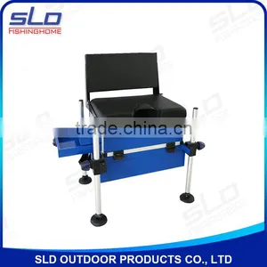 Fishing Tackle Aluminum Seat Boxes With D25 Adjustor Leg With Back Rest thumbnail-2
