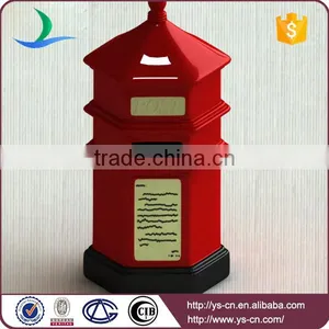 Novel Design Postbox Shape Ceramic Coin Bank thumbnail-2
