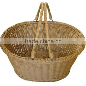 Hotsale PP Plastic Metal Wire Structure Basket Wholesale With Handle thumbnail-1