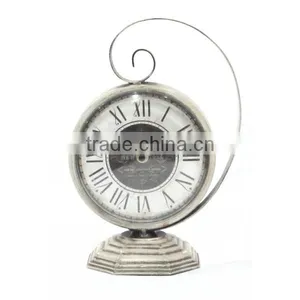 Metal Decorative Table Clock Metal Desk Clock Antique Small Clock thumbnail-1