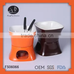 Chaozhou Fondue Set ,mini Fondue Set,porcelain Food Warmer, Ceramic Cheese Warmer thumbnail-1