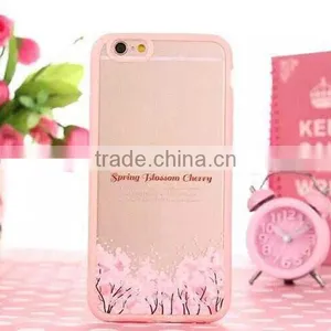 TPU + Acrylic Transparent Pink Cartoon Cute Phone Case for IPhone 6 thumbnail-3