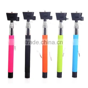 Wire Selfie Stick With Bluetooth Remote Control, Foldable Cable Wired Selfie Stick thumbnail-1