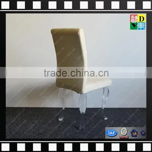Hot Sale Top Quality Fancy Acrylic Dining Chair Elegant Design Dining Chair With Acrylic Leg PMMA Lucite Acrylic Furniture Leg thumbnail-3