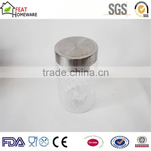Wholesale High Quality Glass Jar Glass Food Storage Pot With Metal Cap thumbnail-1