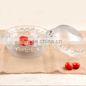 Apple Embossed Glass Fruit Sugar Salad Bowl thumbnail-2