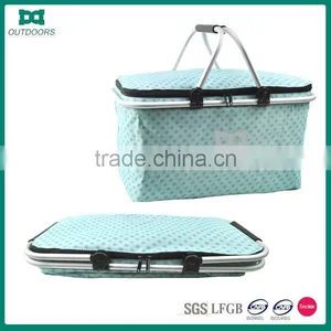 High Quality Oxford Fabric Outdoor Folding Cheap Picnic Basket thumbnail-1