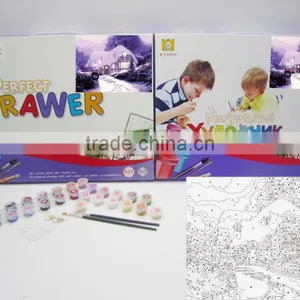 Non-toxic Cardboard Painting Gift Set Diy Kids Digital Painting Cardboard Educational Toys thumbnail-1