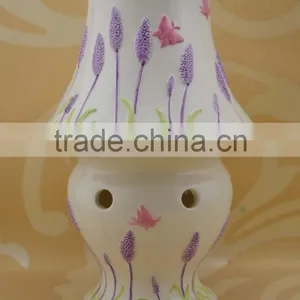 Hand Painted Lavender Shape Ceramic Fragrance Oil Burner With Tealight Candle thumbnail-3