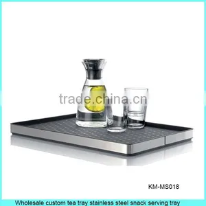 Wholesale Custom Tea Tray Stainless Steel Snack Serving Tray thumbnail-1