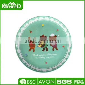 Cute Design Children Safety Zoo Plate Round Plastic Dry Fruit Plate for Festival Use Holiday Use thumbnail-1