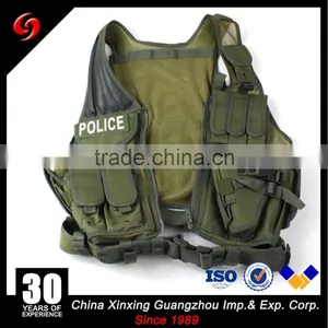 Hunting Military Molle Style Tactical Vest With 10 Pouches and Pistol Holster thumbnail-1