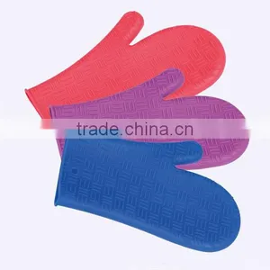 Long Heat Resistant Silicone BBQ Grill Oven Gloves and Barbecue Mitts for Cooking, Baking, Smoking & Potholder Mitts thumbnail-3