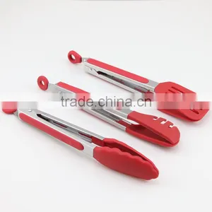 Set of 3 High Quality Reusable 9 Inch Kitchen Tongs BBQ Tongs thumbnail-1