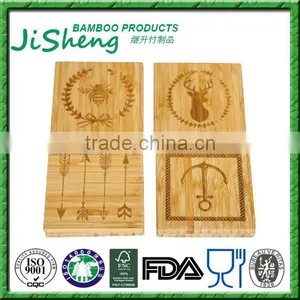 Christmas Image FDA FSC LFGB Certificated Bamboo Cup Coaster thumbnail-1