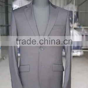 Slim Fit Leather Blazer T/R Black Blue Check Slim Fit Blazers for Men thumbnail-1